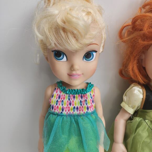 Disney Store Animators Princess Toddler 16" Frozen Anna & Tinkerbell Dolls - Picture 2 of 10
